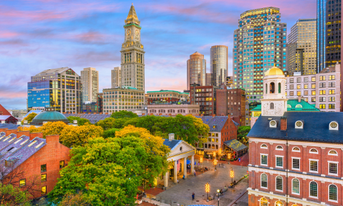 skyline of Boston MA