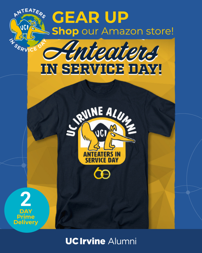 text and image of tshirt on blue background