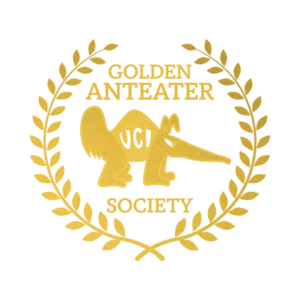 logo with laurels and anteater with text