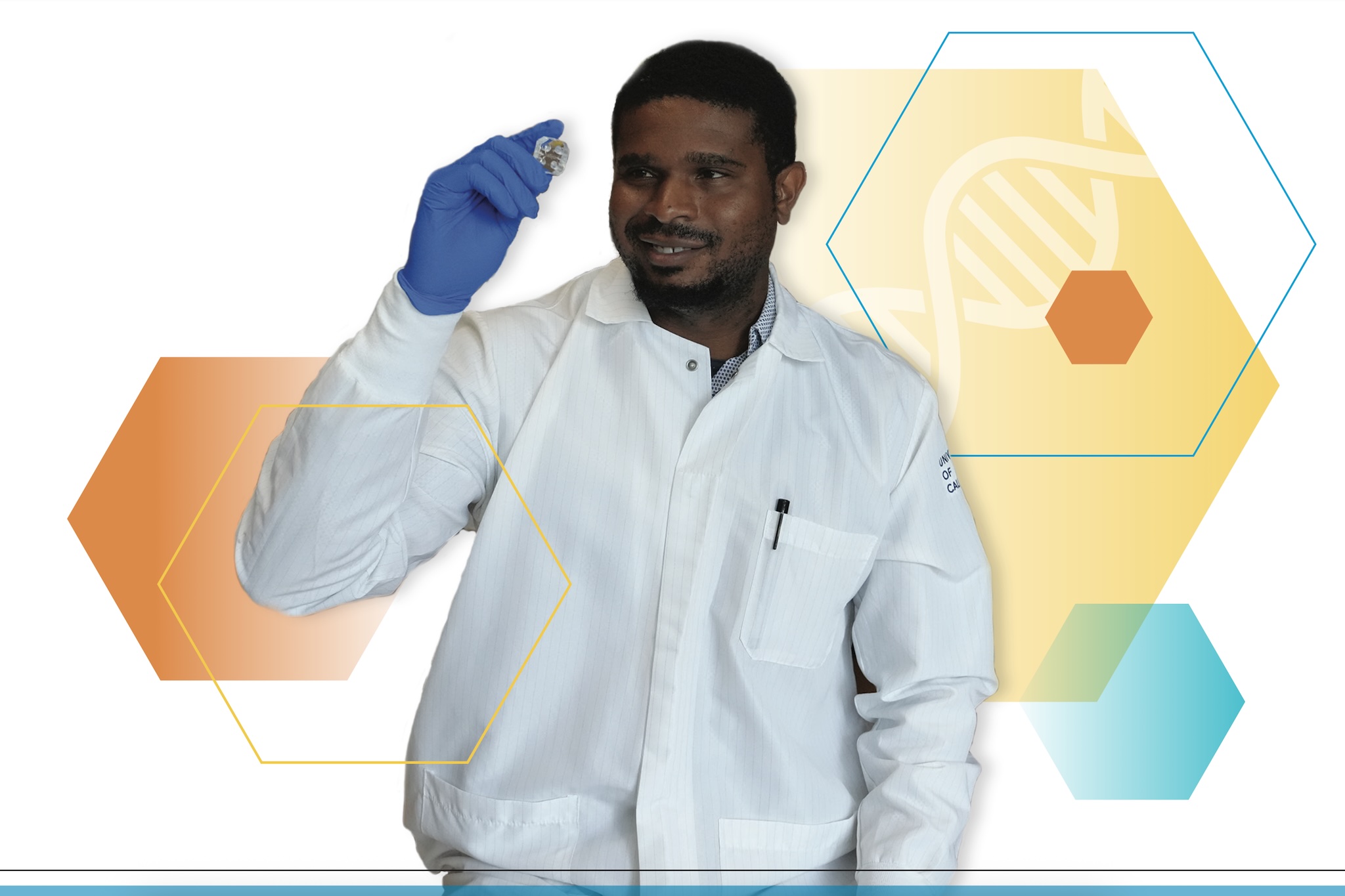 Quinton Smith in the lab