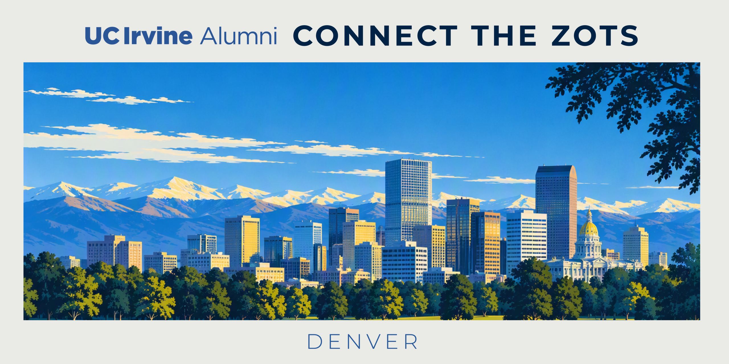 Promotional graphic for Connect the Zots in Denver