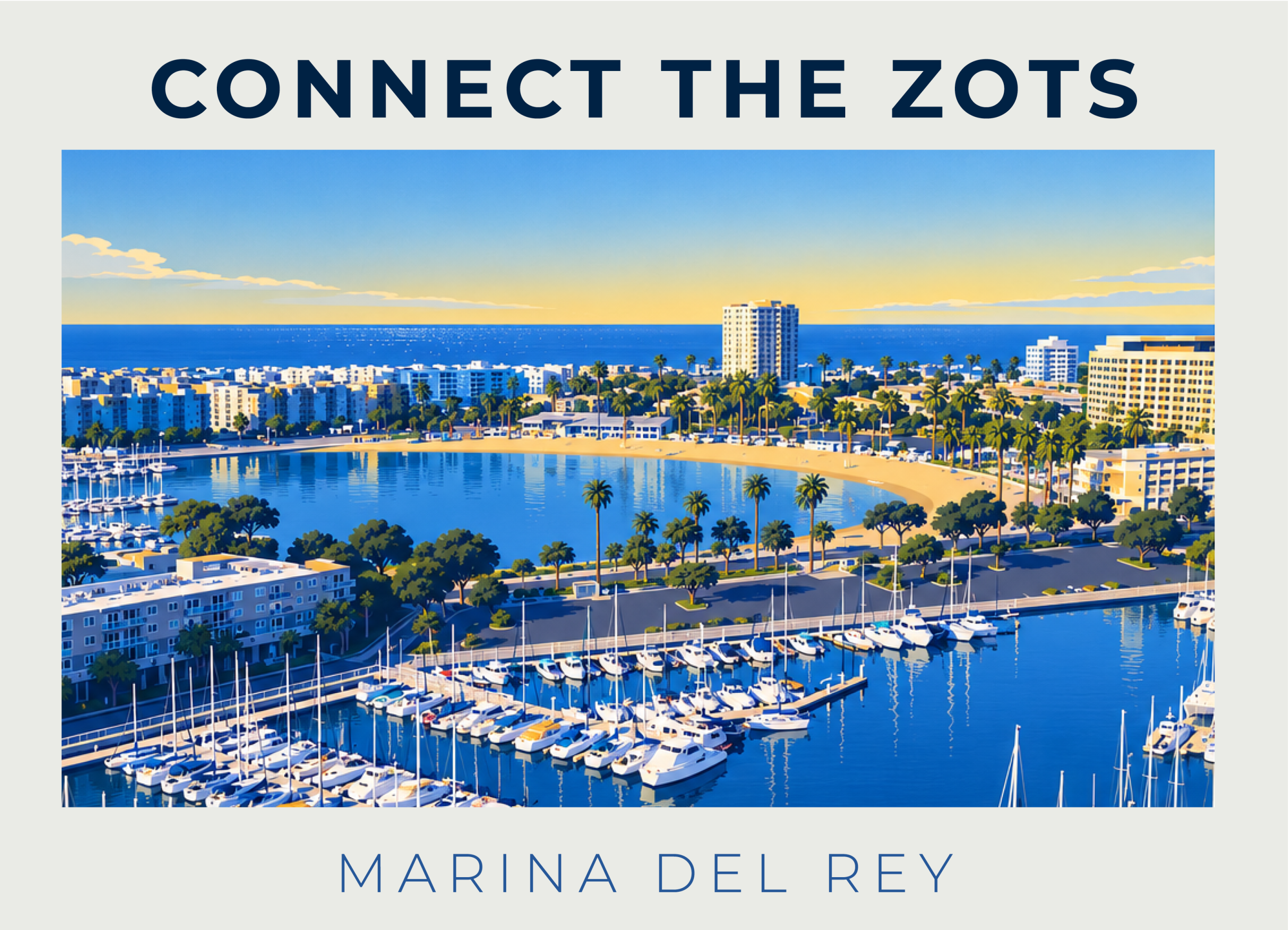 Promotional graphic for Connect the Zots in Marina Del Rey