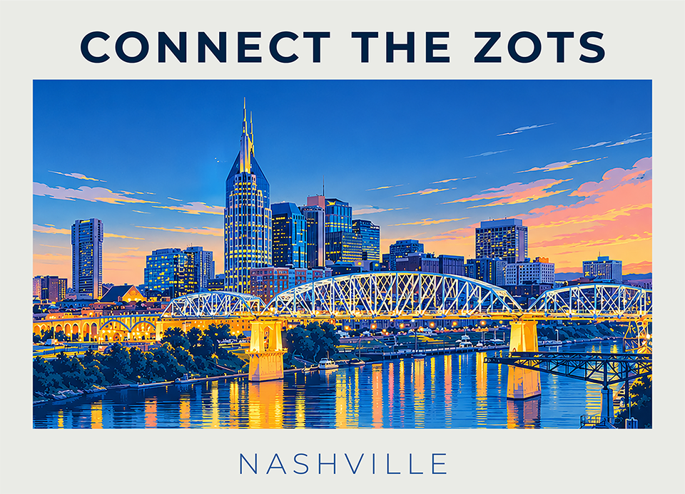 Promotional graphic for Connect the Zots in Nashville
