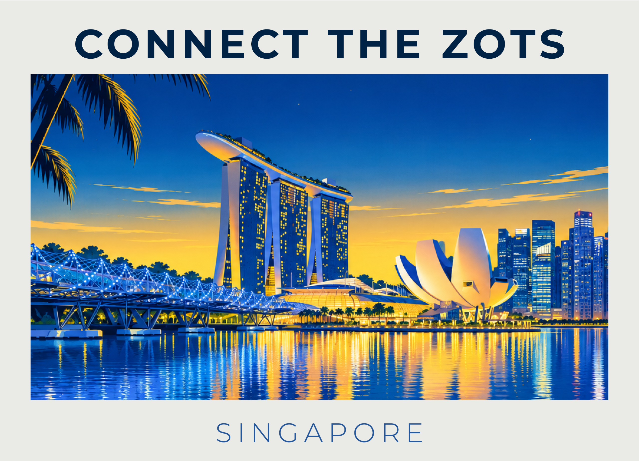 Promotional graphic for Connect the Zots in Singapore