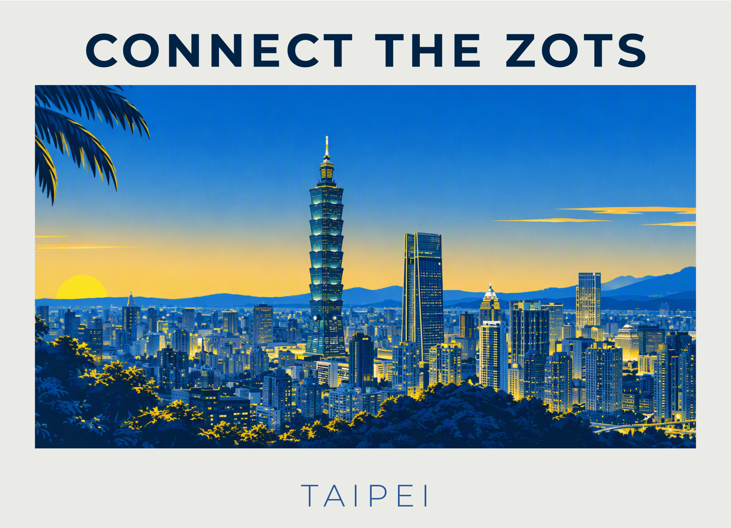 Promotional graphic for Connect the Zots in Taipei