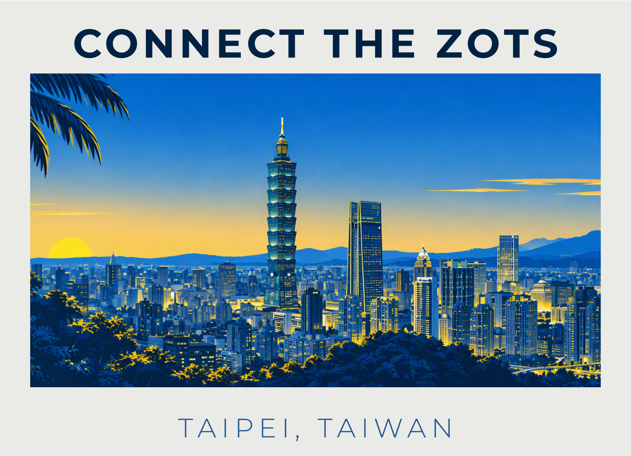Promotional graphic for Connect the Zots in Taipei, Taiwan