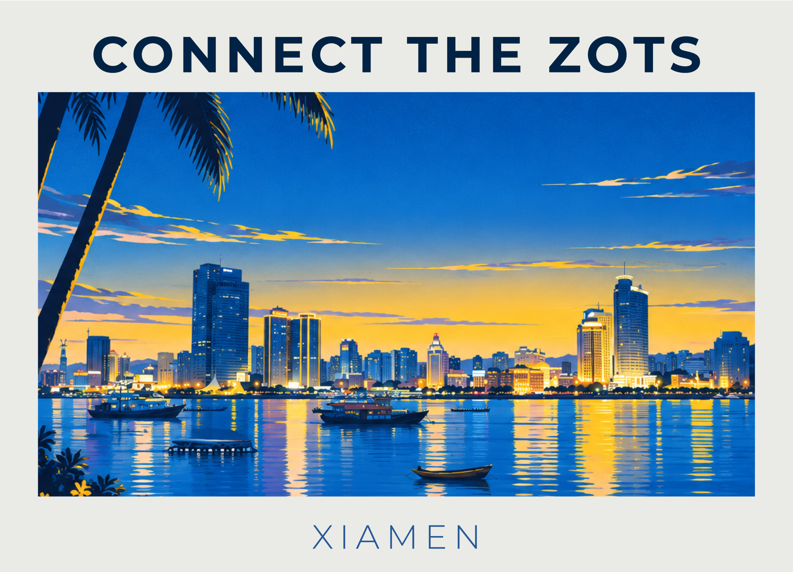 Promotional graphic for Connect the Zots in Xiamen