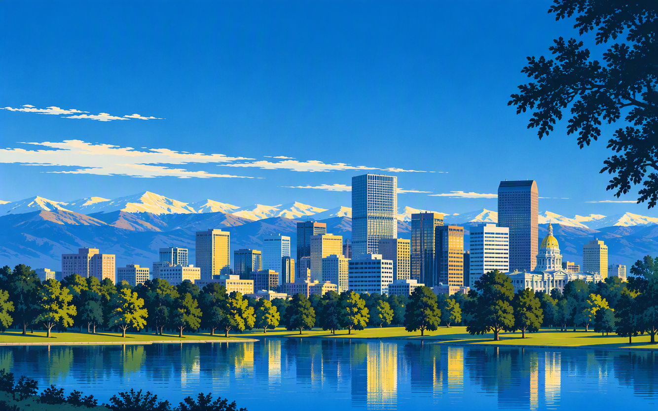 Promotional graphic for Connect the Zots in Denver
