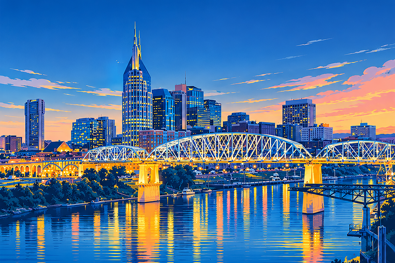 Promotional graphic for Connect the Zots in Nashville