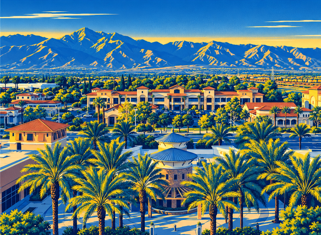 Promotional graphic for Connect the Zots in Rancho Cucamonga, CA