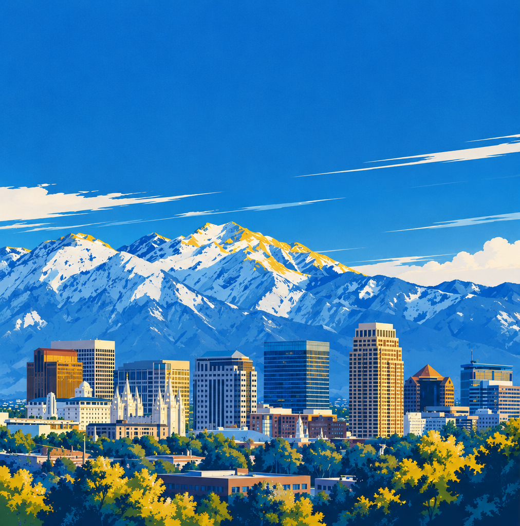 Promotional graphic for Connect the Zots in Salt Lake City, UT