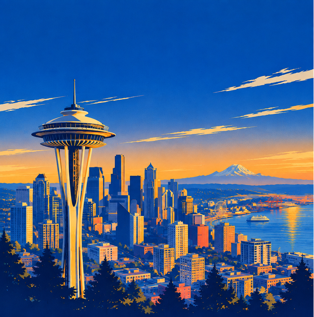 Promotional graphic for Connect the Zots in Seattle, WA